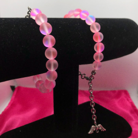 Signature Pink Agate Bracelet (Translucent)