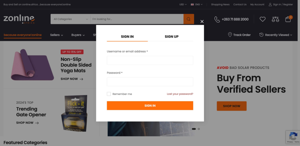 logging into zonline seller dashboard