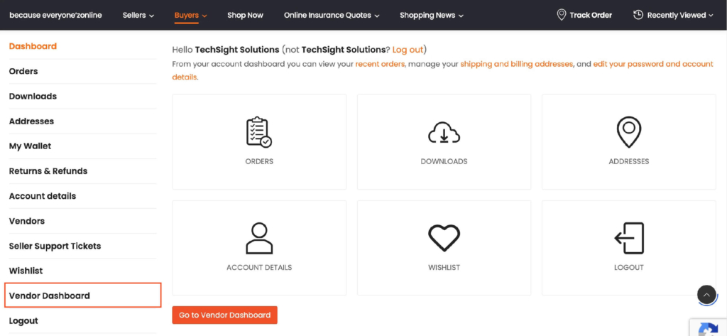 my account zonline dashboard