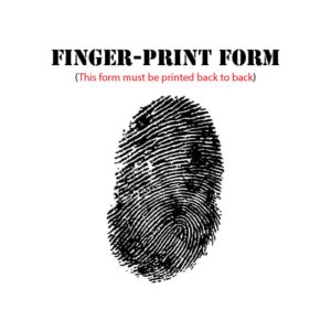 Finger Print Forms zimbabwe police clearance