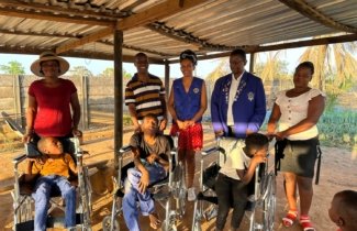Wheelchair donation Harare Central Lions Club handover