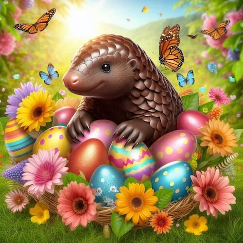 easter bunny replaced by easter pangolin