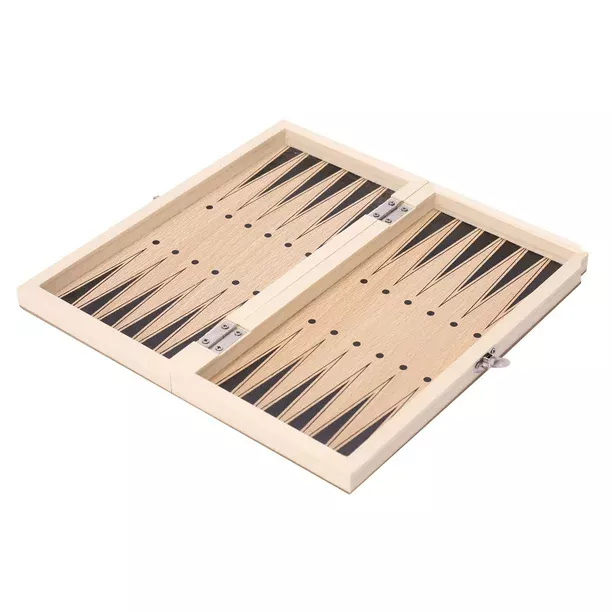 Wood Backgammon Board Game Chess Checkers Wood Backgammon Board Game Chess Checkers