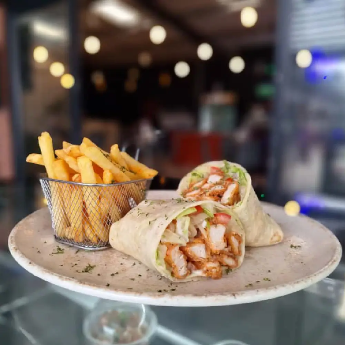 Chicken Wrap with Chips The Alibi Harare