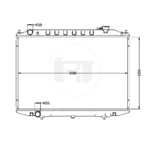 Nissan NP300 Radiator 2.7TD MT