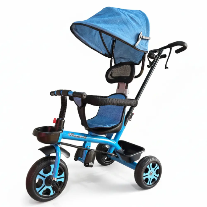 Kids Push Tricycle Blue Turbo Baby Wear