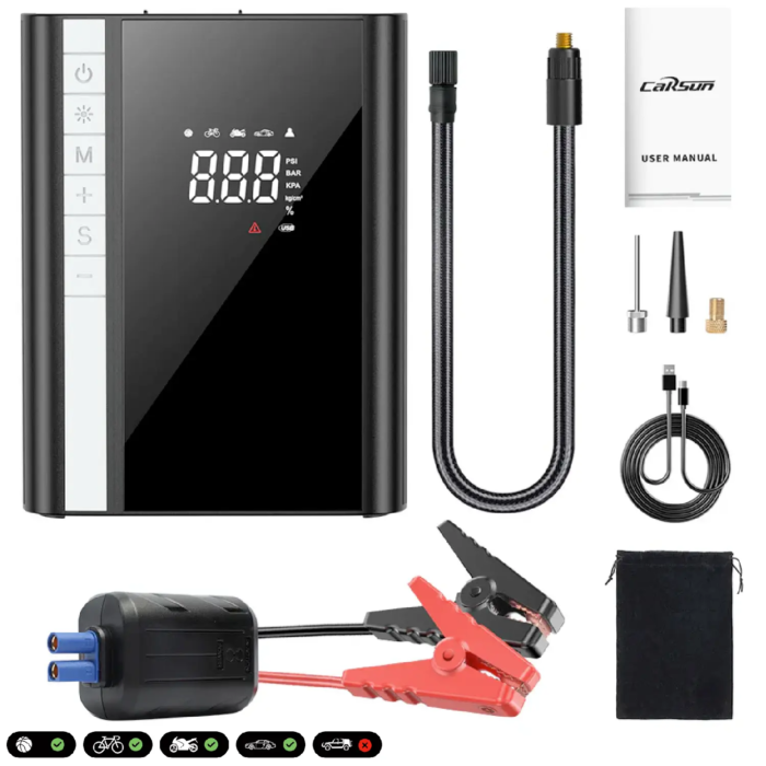 CARSUN T2225 Jump starter with air compressor Supa Car Sounds