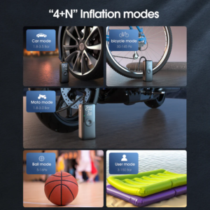 CARSUN T3106-1S Cordless tire inflator modes Supa Sounds