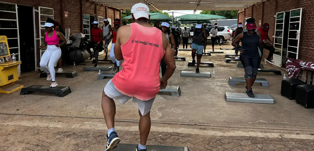 Coach Tendayi Tees Body Rock Gym banner Harare