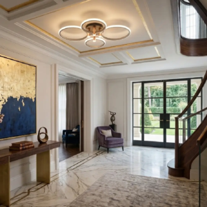 4-Ring Ceiling LED Light geometric halo circular pendant fixture