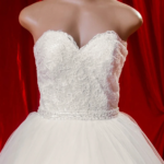 Sleeveless Wedding Gown SBCWG01 closeup