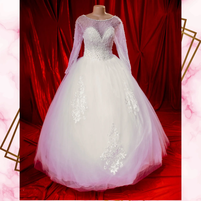 Long Sleeve Wedding Gown SBCWG04