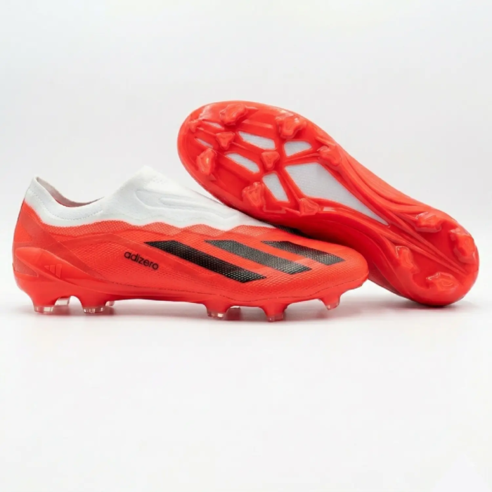 Adidas Adizero Electric Laceless Red Firm Ground Adidas Adizero Electric Laceless Red Firm Ground