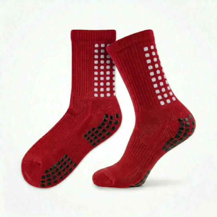 Anti‑Slip Grip Sports Socks Red Anti‑Slip Grip Sports Socks Red