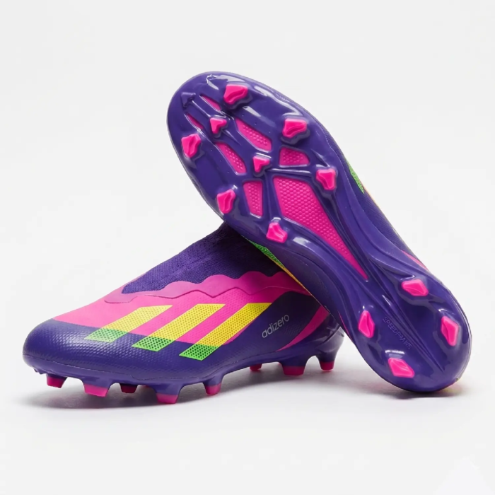 Adidas Adizero Electric Laceless Purple Firm Ground Adidas Adizero Electric Laceless Purple Firm Ground